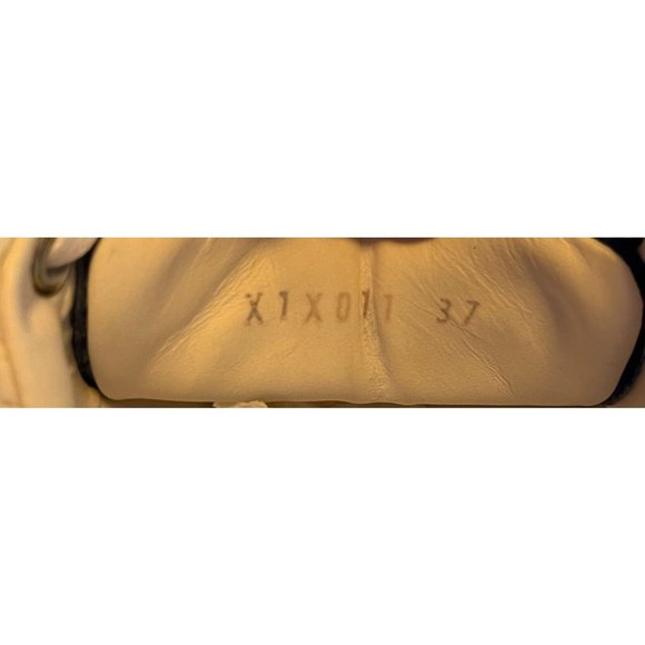 Giorgio Armani White Leather Sneakers Blue Signature, Size 7 (US) 37 (EU), NWOB! - Picture 10 of 10